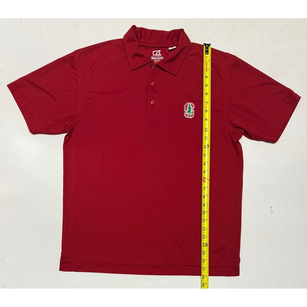 Cutter & Buck Mens Golf Polo‎ Shirt Stanford Cardinal NCAA Red Medium